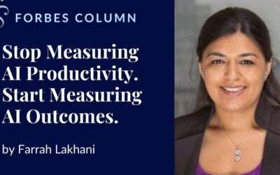 Stop Measuring AI Productivity. Start Measuring AI Outcomes.